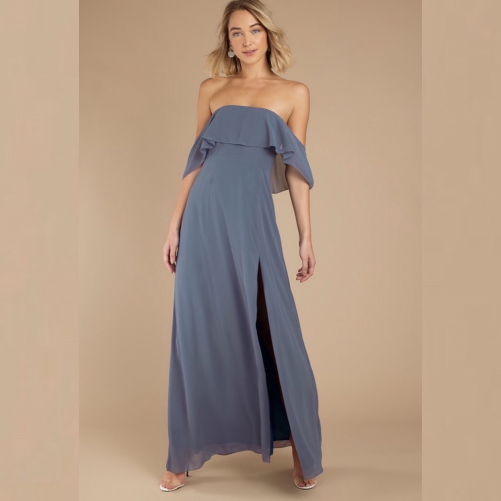Tobi Ruffle Top/ Off the Shoulder Maxi Dress